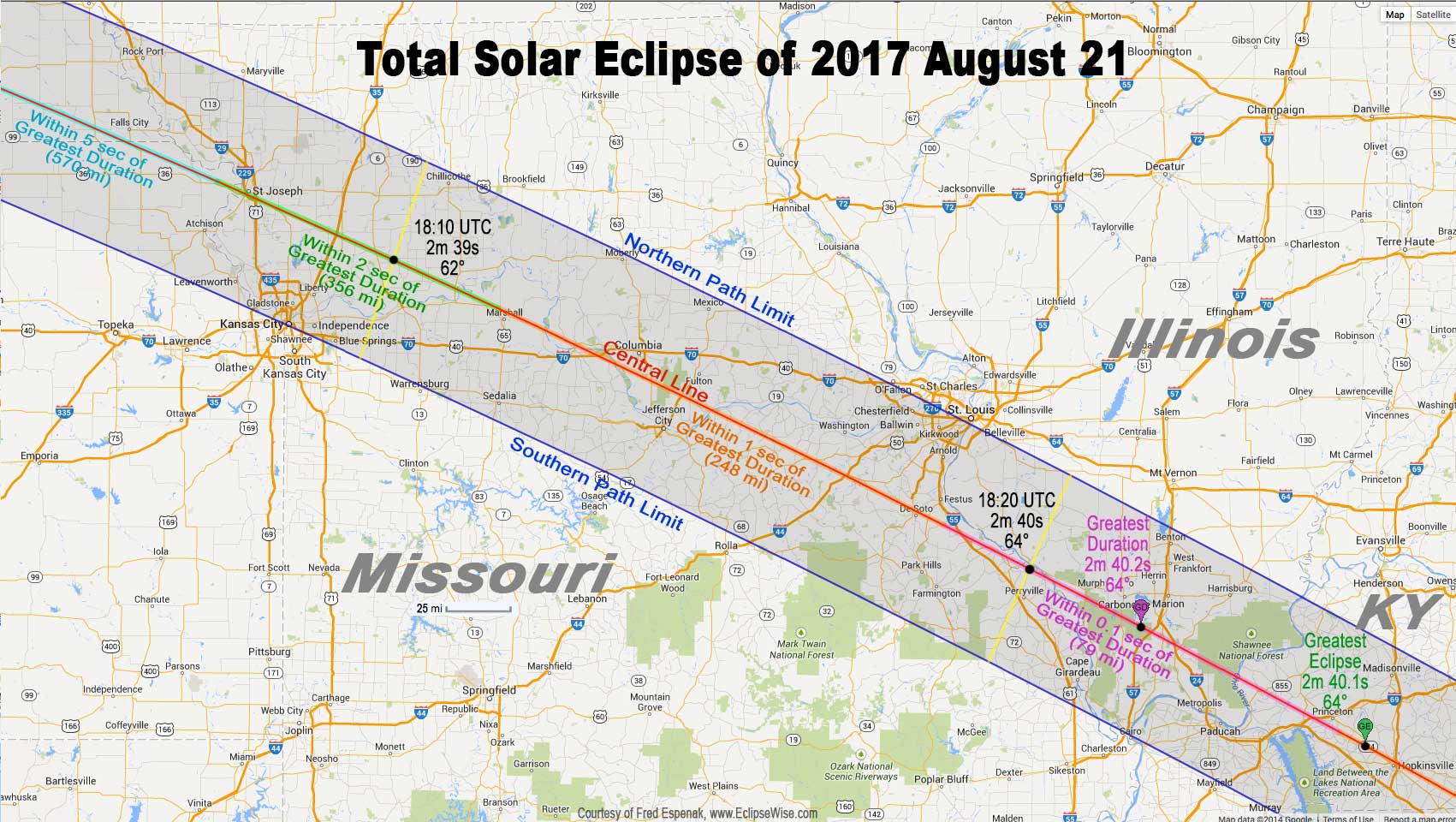 2017 Solar Eclipse Chart