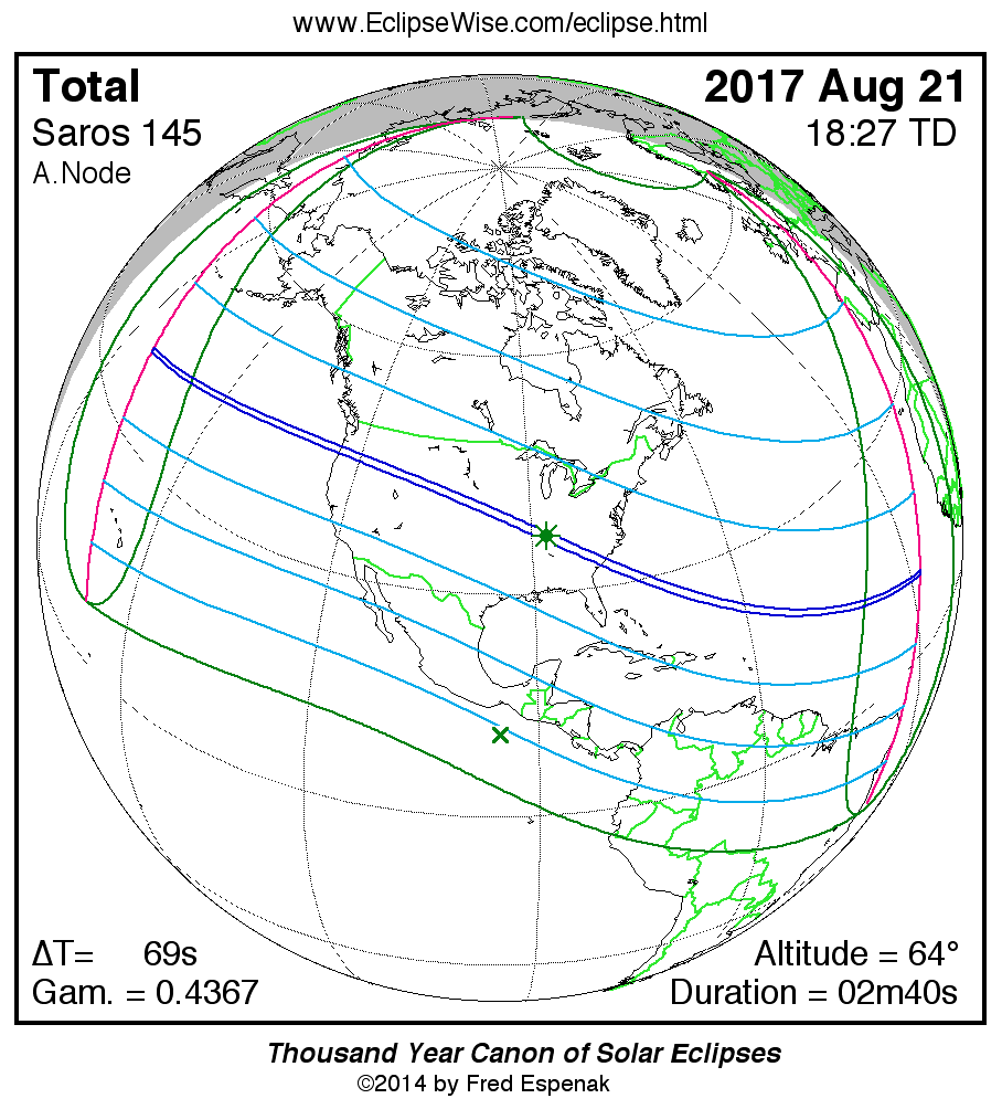 Google Map Of 2017 Total Solar Eclipse In Georgia